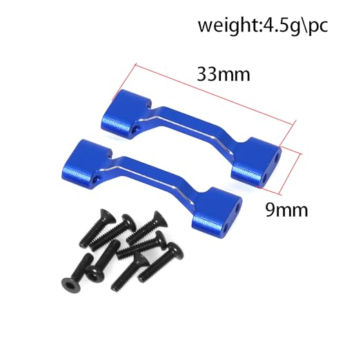 Aluminum Side Panel Crossbar RC Upgraded Parts for LOSI 1/18 Mini LMT 4X4 Brushed Monster Truck RTR-LOS01026 RC Car, Blue - color: Blue Crossbar