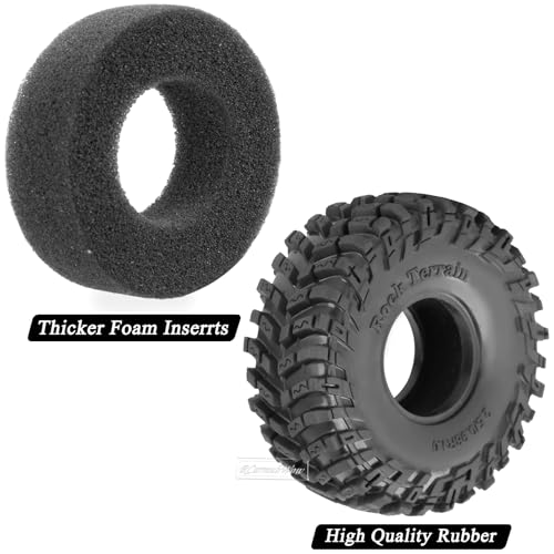 1.0 Beadlock Dually Wheels and Tires for 1/24 1/18 RC Crawler Car SCX24 TRX4M,Soft Mud Tires 1.0 Beadlock Tires Set Brass 1.0 Beadlock Wheels Double Wheels,4pcs,Style1 - style: Style1(4pcs)