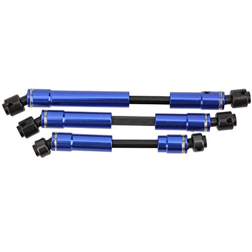 Transmission Shaft Drive, Propeller Metal Shaft Fit for Traxxas4 TRX6 1/10 RC Crawler Car Aluminum Alloy Steel Blue 75mm 103mm 123mm 3Pcs Set