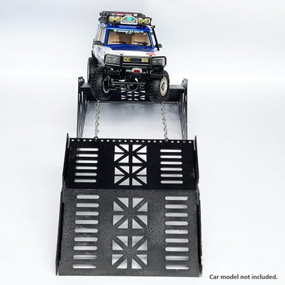 RC Crawler Course, RC Climbing Bridge, RC Crawler Climbing & Balance Challenge Bridge Obstacle Course for 1/18 1/24 Scale RC Crawler Truck, Steel Materials (Vehicle Not Included)
