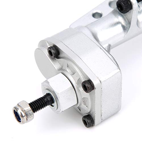 Metal Rear Portal Axle Assembly, Upgraded Bevel Gear Set with 8.7in Length for 1/10 SCX10 III RC Crawler (Silver