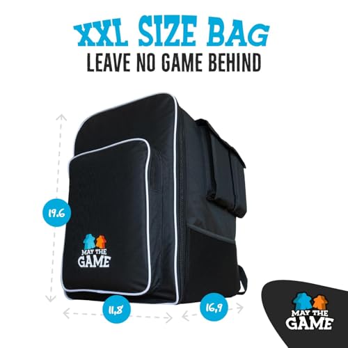 XL Board Game Bag: Ultimate Backpack, Travel Organizer, Storage & Carrying Case for Board and Tabletop Games - size: Large