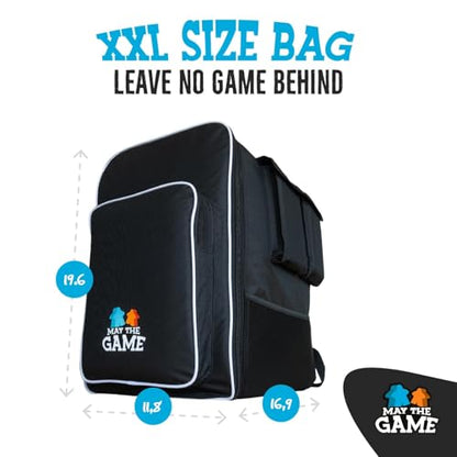 XL Board Game Bag: Ultimate Backpack, Travel Organizer, Storage & Carrying Case for Board and Tabletop Games - size: Large