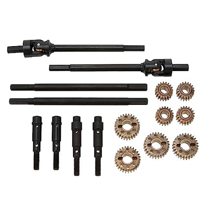MEUS RACING Universal CVD shafts and Gears for MEUS Nylon Portal Front and Rear Axles for Axial SCX10 SCX10 II 1/10 RC Model Car Upgrades Pasrts