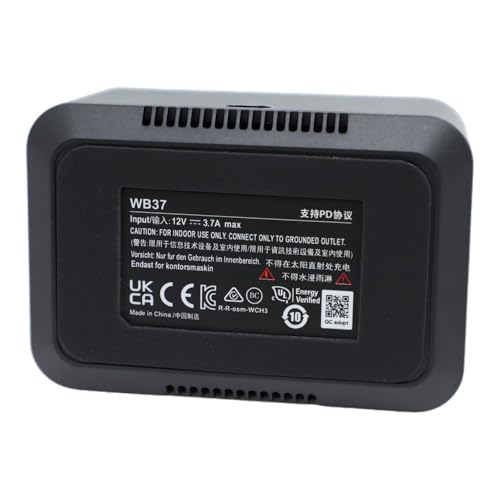 WB37 Battery 2-Port Charging Hub, Dual Channel Fast Charger Dock Compatible with DJI T60 T50 T40 T30 T25 T20 Remote Controller (Charging Hub ONLY) (WB37 Hub Only) - size: WB37 Hub Only