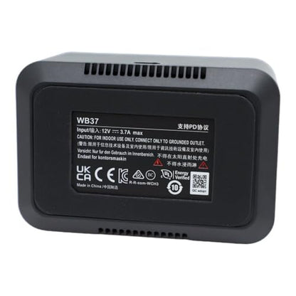WB37 Battery 2-Port Charging Hub, Dual Channel Fast Charger Dock Compatible with DJI T60 T50 T40 T30 T25 T20 Remote Controller (Charging Hub ONLY) (WB37 Hub Only) - size: WB37 Hub Only