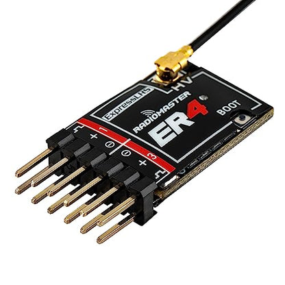 Speedybee RadioMaster ER4 ELRS PWM Receiver: 2.4GHz 4Ch ExpressLRS Receiver Nano Module for RC Vehicles