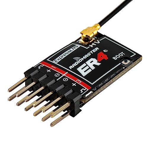 Speedybee RadioMaster ER4 ELRS PWM Receiver: 2.4GHz 4Ch ExpressLRS Receiver Nano Module for RC Vehicles