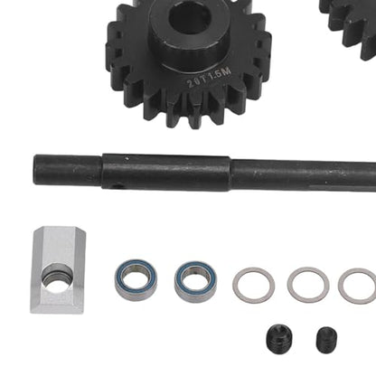 RC Car Gear Kit Set Harden Steel Gears for XRT 1/5 1.5M Crawler Car Large Transmission Gear Part 20T 30T Pinion Spur Gear Upgrade Parts with Bearings Washers Screws Accessories