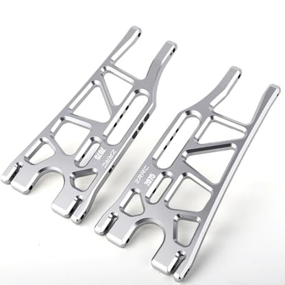 7075 Aluminum Lower Suspension Arms L&R for 1/5 Traxxas X-MAXX 8S, Heavy Duty Front/Rear Control Arms A-Arms Upgrade, CNC Machined, Anodized Silver, Replacement for Traxxas 7730 7731 - style: Lower Suspension Arms