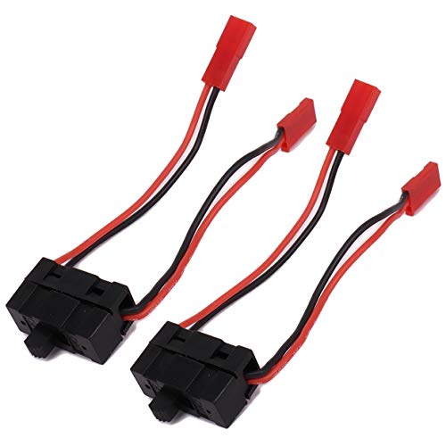 2Set ShareGoo On/Off Power Switch Battery Receiver & 4 Cell AA Battery Container Case Holder Pack Box with JST Plug Compatible with HSP Redcat Traxxas 1/8 1/10 RC Nitro Power Car Crawler Truck
