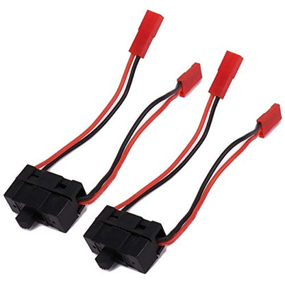 2Set ShareGoo On/Off Power Switch Battery Receiver & 4 Cell AA Battery Container Case Holder Pack Box with JST Plug Compatible with HSP Redcat Traxxas 1/8 1/10 RC Nitro Power Car Crawler Truck