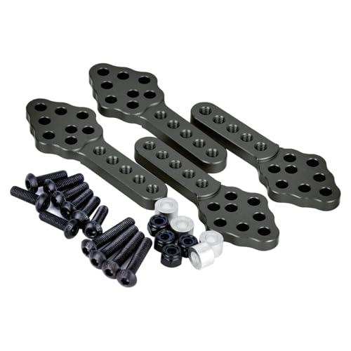 CNC Aluminum Shock Mount 4pcs Adjustable for SCX10 1/10 RC Crawler | Metal shock mount stand with adjustable height and angle.For Axial SCX10 90046 D90 D110.Upgrade for RC suspension tuning.