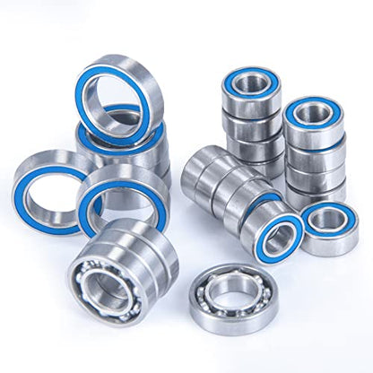 24Pcs Wheel Hubs Axle Bearing Kit for Element RC Enduro Sendero | 1/10 RC Car Model Parts Rubber Sealed Ball Bearings