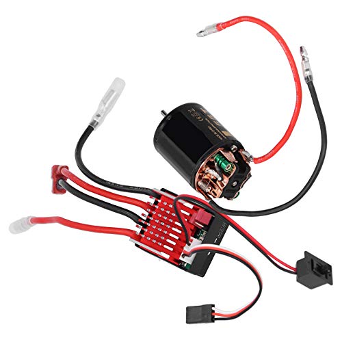 540 Brushed Motor, 360A ESC with T Plug Upgrade for 1/10 RC Car 55T