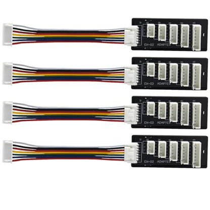 Blomiky 4 Pack JST-XH-7P to 2S-6S Adapter Board and Balace Socket Cables for B6 B6AC C150 T240 T400 Lithium Battery Charge/XH-7P Board *4