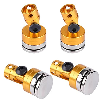 Joyzan RC Magnetic Body Post, Body Shell Mount Column Strong Clips Magnet | Alloy Stealth Invisible Aluminum Accessories Parts SCX10 4WD 1:10 Scale Touring Car Drift Model Hobby Vehicle 4 Pack Gold