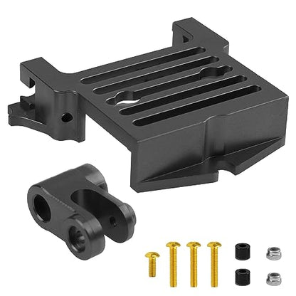 Aluminum Alloy Standard Servo Mount Servo Adapter Bracket w/Servo Horn Compatible with Traxxas 1/5 X-Maxx 6S 8S RC Truck (Black) - color: Black