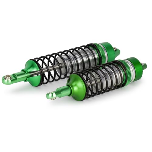 4Pcs Metal Oil Shocks for Traxxas 1/10 Slash Rustler Stampede Hoss 4x4 VXL | Aluminum oil-filled shocks.Smooth damping,adjustable height,durable.Direct replacement 5862,RC Upgrades Parts.