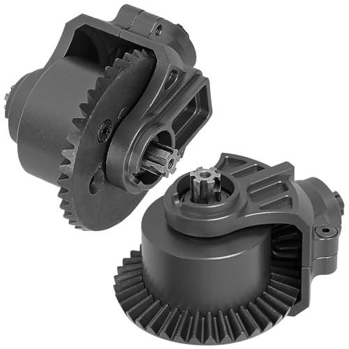 Metal Front & Rear Differential Gear Assembly Upgrades Part for 1/10 Big Rock Vorteks Granite Senton Granite 3S BLX Senton Mega 550,1/8 Infraction Typhon Vendetta 3S BLX,Black