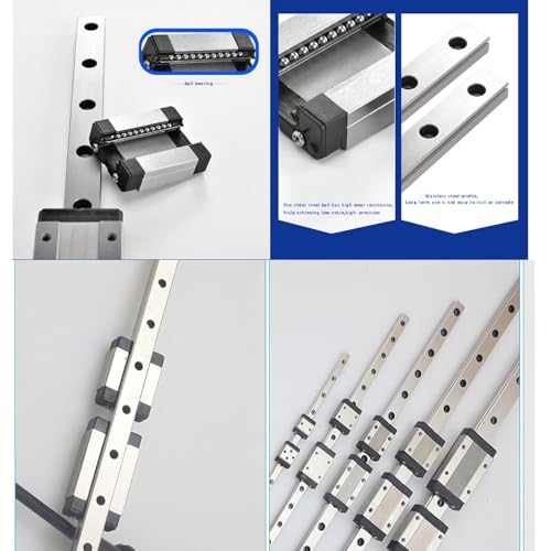 MGN12 Linear Rail 60mm 2.36" 2PCS MGN12 Miniature Linear Motion Slide Rail + 2PCS MGN12H 12mm Linear Sliding Bearing Carriage Block Black for 3D Printer and CNC Machine - size: L: 60mm / 2.36 inch, style: MGN12 Rail + H Block