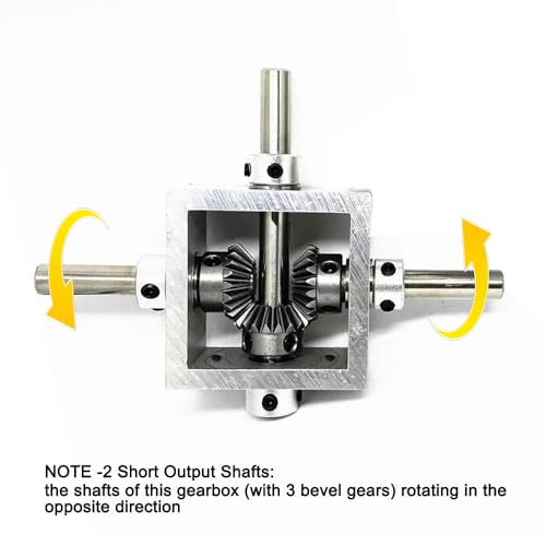 1:1 Right Angle Bevel Gearbox 1 Module 20 Teeth 90° Angle Drive Steering Gear Device Simple Mechanical DIY Module with 6mm Shaft - size: 6mm shaft, style: 2 output shaft