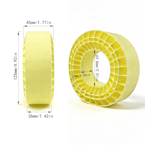 RC 2.2” Silicone Tire Inserts, 45A Silicone Rubber Inner Liners, Waterproof, for 2.2 Crawler Tires (Yellow, 4PCS) - color: Yellow