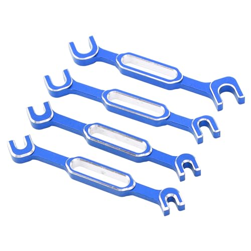 RC Car Wrench, 4PCS RC Car Repair Wrench Turnbuckle Nut Ball Joint Remover Aluminum Alloy RC Maintenance Spanner 3.0‑6.0mm for RC Car Truck - color: Blue