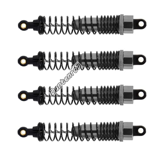 4Pack 1/10 RC Truck Car Adjustable Shock Absorber Damper 108004 Upgrade Parts 108mm Oil 108mm Oil Adjustable Alloy Aluminum Shock For 1:10 HSP 94188 94108 94111 Redcat Volcano (Titanium) - color: Titanium