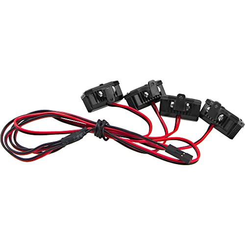 RC Crawler Bumper Light LED Headlight Spotlight w/Rectangular Cover Compatible with Traxxas TRX-4 Axial SCX10 90046 D90 CC01 Wraith Redcat Gen8 1/10 RC Crawler Car (4Leds)