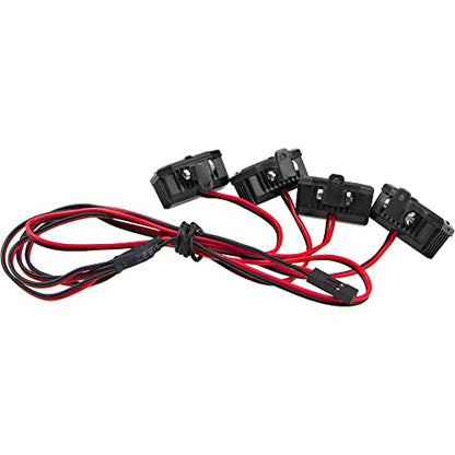 RC Crawler Bumper Light LED Headlight Spotlight w/Rectangular Cover Compatible with Traxxas TRX-4 Axial SCX10 90046 D90 CC01 Wraith Redcat Gen8 1/10 RC Crawler Car (4Leds)