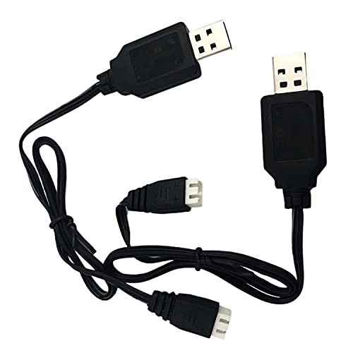 FainWan 2pcs USB Charger Cable 1A with XH-3P Connector Compatible with Ho-sim Q903 Q905 Axi-al SCX10 2S 7.4V LiPo Battery RC Car Rock Crawler FPV Drone Quadcopter