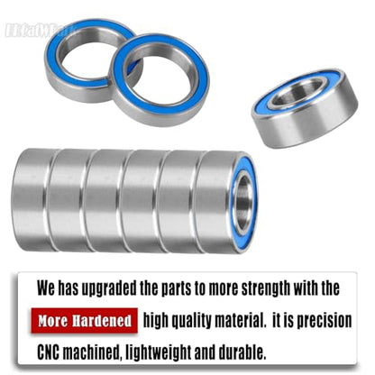 Steel Bearing Kit & Bearing Screw Kit Upgrades Part for TRX4/TRX-4 K5 Blazer/Bronco Ranger/Crawler kit Defender,RC Bearing Kit Rubber Seals Hops Up,Navy Blue - color: Navy Blue - (42 Pcs)