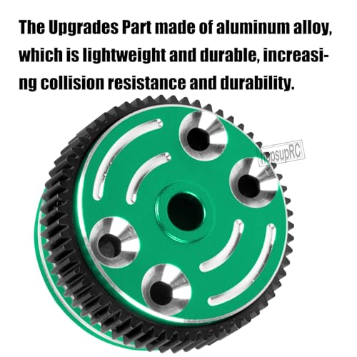 Aluminum Differential Locker Spool Diff Locker Mounts Set Upgrades Part for 1/10 Slash/Rustler/Stampede/Bandit 2WD(VXL),Sealed Differential Case Hops Up.Green - color: Green(for 1/10)