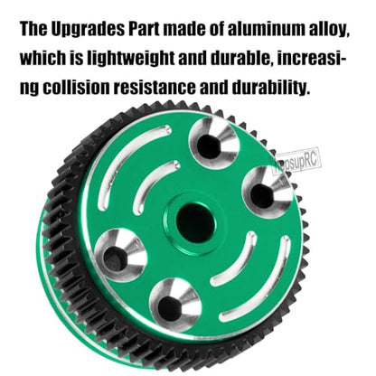 Aluminum Differential Locker Spool Diff Locker Mounts Set Upgrades Part for 1/10 Slash/Rustler/Stampede/Bandit 2WD(VXL),Sealed Differential Case Hops Up.Green - color: Green(for 1/10)