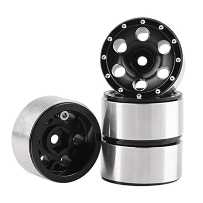 AIMROCK 1.0 Beadlock Wheels w/Brass 7mm Hex Wheel Hubs for Axial SCX24 FCX24 TRX4M 1/24 1/18 RC Crawler Truck Upgrade Parts (Type 3) - style: Type 3