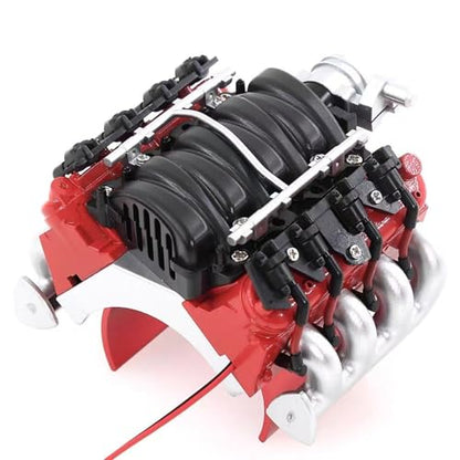 1/10 RC Simulate V8 Engine Radiator Cover with Heatsink RC Motor Cooling Fans Accessories Compatible with 1:10 Scale Crawler Car Traxxas TRX4 TRX6 Axial SCX10 D90 90047 Upgrade Parts