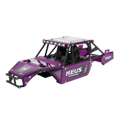 MEUS RACING Mantis24 Body with Roll Cage for Axial 1/24 SCX24 RC Crawler (Purple) - color: Purple