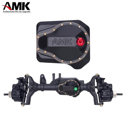 AMK TRX4 Brass Differential Cover, TRX4 Portal Axle Housing Brass Diff Cover with Oiling Hole, Front and Rear Axle Housing Covers for 1/10 RC Crawler Car TRX4 Upgrade Parts