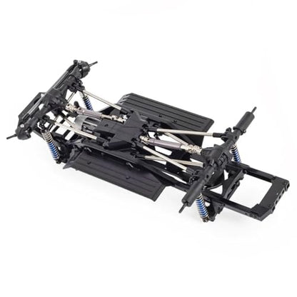313mm Wheelbase Nylon Chassis Frame Front Rear Axles Kit with 2-Speed Transmission 35T 550 Motor for 1/10 RC Crawler Axial SCX10 TRX4 D90 DIY Upgrade Parts