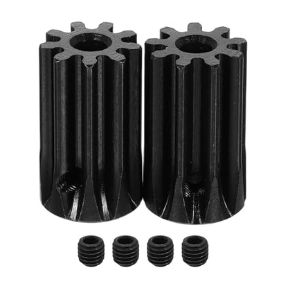 uxcell 2Pcs 1.5 Mod 9T Spur Gear 5mm Bore, 1045 Steel Pinion Gear Black Surface Treatment, 20°Pressure Angle, for Spur Rack and RC Model Car or Motor DIY - size: 1.5 Mod 9T, 5mm