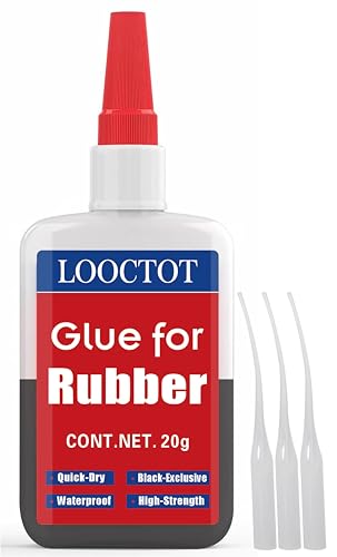 LOOCTOT Black Rubber Glue,Super Instant Glue Bonding Between Rubbers,Rubber and Other Materials;Instant Cement for Tire,Tube, Edge,etc(20g) - style: Rubber Glue