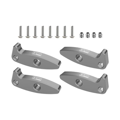 GPM for Axial 1/30 SCX30 RC Crawler – Fits SCX30 Ford Bronco, Jeep Wrangler JLU, Chevrolet K10 – High Articulation & Clearance Flex Blades: 7075-T6 Alloy Droop Flex Mod Extension Kit (Gray) - color: Gray