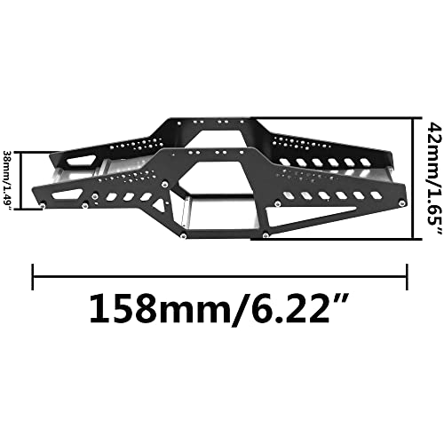 ShareGoo Aluminium Chassis Frame Kit Rocks Cage Body Shell Compatible with 1/24 Axial SCX24 90081 AXI00001 AXI00002 AXI00005 AXI00006 RC Crawler Upgrade Parts (Silver) - color: Silver