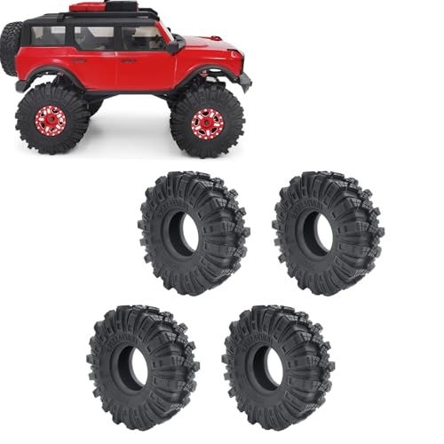 4PCS Micro 1" Wheel Tyre Tires 62mm for All 1/24th Axial SCX24 Deadbolt,C10,JLU CRC,Bronco RC Crawler Truck Car - color: C Style