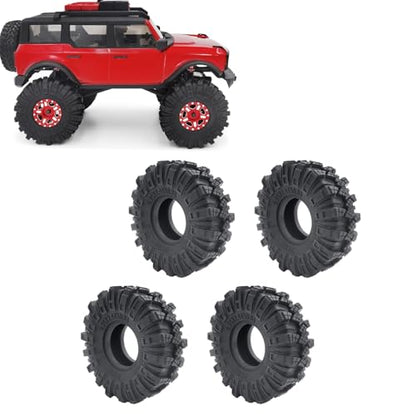 4PCS Micro 1" Wheel Tyre Tires 62mm for All 1/24th Axial SCX24 Deadbolt,C10,JLU CRC,Bronco RC Crawler Truck Car - color: C Style