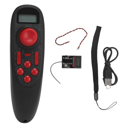RC Transmitter and Receiver, 6 Channels Dual Motor Fixed Speed Cruising Water Proof Remote Controller with USB Charging Cable and Storage Box