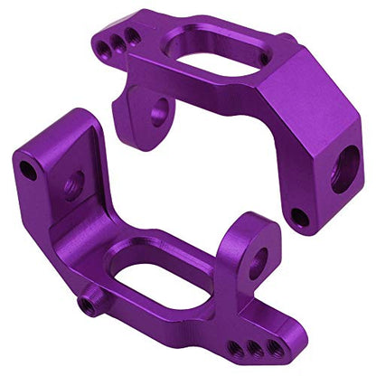 Hobbypark Aluminum Front C-hub Caster Blocks & Steering Knuckle for Volcano Epx/Pro RC 1/10 Monster Truck,Replacement of 102210 10221 (Purple)