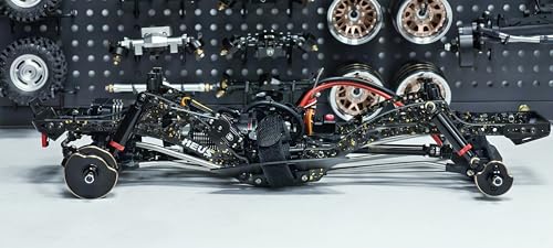 MEUS RACING Gold Rush V2 Carbon Fiber LCG Chassis Kit for Axial SCX10 SCX10 II Capra 1.9 UTB and Other DIY Builds 1/10 RC Crawler Upgardes Parts