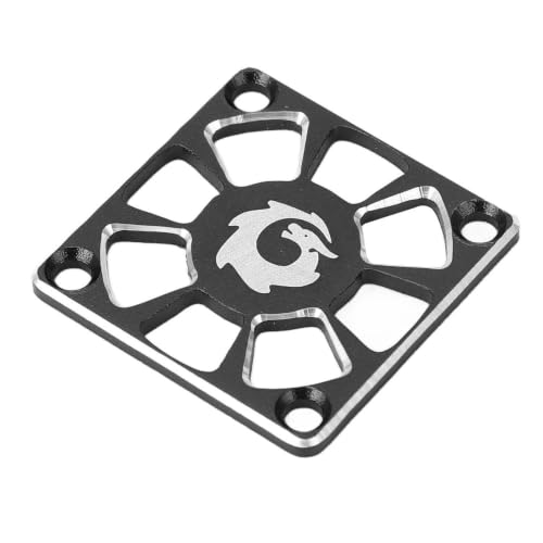 2 Pcs 40x40mm Aluminum RC ESC Cooling Fan Guard, Protective Fan Cover for RC Motor ESC Heat Sink, RC Car Upgrade Replacement Parts(Black) - color: Black